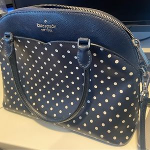 Kate Spade Payton Dome Medium Purse : Navy Dot